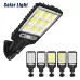 616 Solar Street Light LED Human Body Induction Garden Light 60 SMD With Remote Control