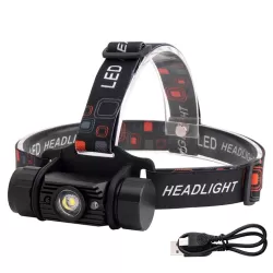 LED Induction Headlight USB Charging Outdoor Waterproof Strong Light Fishing Aluminum Flashlight Headlight