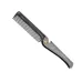 Folding Oil Head Comb Beard Styling Comb Plating Gray