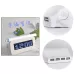 Multifunction LCD Digital Alarm Clock Thermometer and 4-Port USB HUB and Message Board with Blue or Green LCD backlight