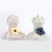 Pet Clothing Dog Cat Spring and Summer Breathable Daisy Skirt Blue Flower