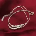 Simple Fashion Frosted Bead Personality Silver Plated Anklet Silver