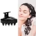 Silicone Head Scalp Massage Brush Hair Washing Scalp Cleanse Comb Black