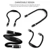 Portable U-shaped LED Flexible Handsfree Hug Neck Reading Book Lamp Torch Black