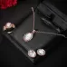 Women Opal Necklace Earrings Ring Crystal Jewelry Set