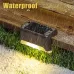 12 PCS Solar Powered LED Outdoor Stairway Light IP65 Waterproof Garden Lamp Warm White Light