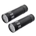 2 PCS Nail Dryer Mini LED Flashlight UV Lamp Portable For Nail Gel Fast Dryer Black