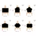 Small Party Shop Message Blackboard Ornaments Pine Tripod Decorative Message Board