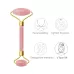 Double Head Massage Roller Natural Rose Crystal Quartz Jade Stone Anti Cellulite Wrinkle Facial Body Beauty Health Tool Pink
