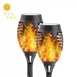 2 PCS Outdoor Courtyard Solar Flame Light Park Lawn Decoration Waterproof Landscape Light 12 LED