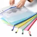 10 PCS Zipper Plastic Mesh Document File Bag Random Color Delivery