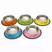 Stainless Steel Bowls Anti-slip Colorful Paint Printed Pets Bowls