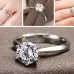 Woman CZ Crystal Wedding Engagement Finger Rings Super Shinning Cubic Zirconia Fine Jewelry