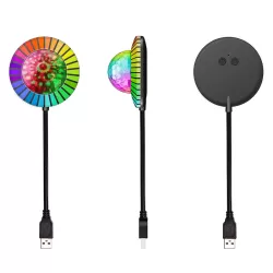 MS-201 USB Magic Ball Star Projection Light Vehicle Car Atmosphere Light Support APP Control Round