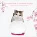 Pet Dog Ceramic Universal Non-slip Food Bowl Feeder White Bowl and Red Mat
