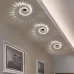 3W Modern Interior Creative Spiral Round Wall Lamp for Club KTV Corridor Aisle Background Wall Decoration Lamp Wall Mounted Blue Light