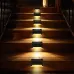 12 PCS Solar Powered LED Outdoor Stairway Light IP65 Waterproof Garden Lamp Warm White Light