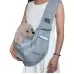 Pet Outing Carrier Bag Cotton Messenger Shoulder Bag Gray
