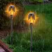 2 PCS Outdoor Courtyard Solar Flame Light Park Lawn Decoration Waterproof Landscape Light 12 LED