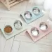 Stainless Steel Pet Bowl Slope Plastic Anti-skid Anti-splash Food Feeder