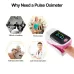 AB-80 Precision Finger Pulse Oximeter Blood Oxygen Monitor Blue