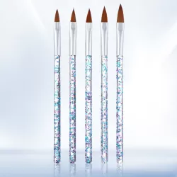 5pcs in Set Nail Crystal Brush Sculpting Pen Painting And Sculpting Nail Salon Tools