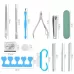 20 In 1 Foot File Grinding Exfoliating Manicure And Pedicure Kit Blue