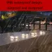 8 LED Solar Wall Lamp Outdoor Stainless Steel Buried Light Warm Light