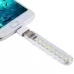 8LEDs 5V 200LM USB LED Book Light Portable Night Light with Micro Adapter White Light
