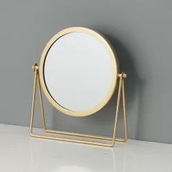 Desktop Makeup Mirror Simple Portable Mirror Rotating Dressing Mirror