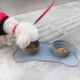 Pet Silicone Folding Bowl Mat Non-Slip and Bite Resistant Portable Feeding Bowl Gray