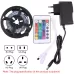2m 12V 2A 100-240V Bare Board 5050 SMD RGB LED Rope Light 30 LED/m with 24-key Remote Control EU Plug