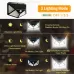 2 PCS 100 LEDs Outdoor Patio Solar Induction Wall Light Adjustable Balcony Garden Lighting Small Street Light