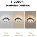20W 3-color Dimming Aisle Light LED Entrance Corridor Cloakroom Ceiling Light Black Circular