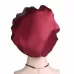 2 PCS TJM-301 Night Cap With Wide Brim And Elasticity Headband Ladies Chemotherapy Cap Hair Care Hat Red Wine