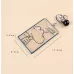 2 PCS Transparent Acrylic Push Pull Card Sleeve Bell Keychain Ring ID Card Sleeve