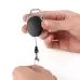 2 PCS Retractable Pull Badge Reel Zinc Alloy ABS ID Lanyard Name Tag Card Badge Key Ring Chain Clips