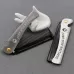 Folding Oil Head Comb Beard Styling Comb Plating Gray