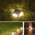 8 LED Solar Wall Lamp Outdoor Stainless Steel Buried Light Warm Light