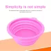 Portable Stretchable Silicon Food Feeder Dish Serving Bowl Water Container for Cat Dog Pet Random Color Delivery