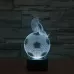 Thinking Football Style 3D Touch Switch Control LED Light Desk Lamp
