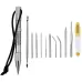 12 PCS in Set Silver Umbrella Rope Needle Marlin Spike Bracelet DIY Weaving Tool
