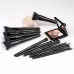 Zoreya Brand Soft Synthetic Bristles Makeup Brush Set Eye Make Up Tools Cruelty Free Black Blending Crease Foundation Brushes