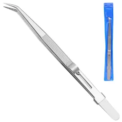 Diamond Jewellery Tweezers With Slotted Stainless Steel Tweezers Bending