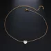 Crystal Heart Pendant Necklace Female Short Chain Necklace Silver