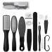 10 In 1 Foot File Clean Tool Kit Foot Care Pedicure Tools Set Black
