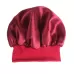 2 PCS TJM-301 Night Cap With Wide Brim And Elasticity Headband Ladies Chemotherapy Cap Hair Care Hat Red Wine