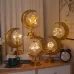 LED Wrought Iron Moon Shape Atmosphere Bedroom Table Lamp Moon Star