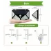 2 PCS 100 LEDs Outdoor Patio Solar Induction Wall Light Adjustable Balcony Garden Lighting Small Street Light