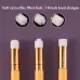6 PCS Soft Hair Nasal Washing Brush To Remove Blackheads And Deep Cleansing Nose Pore Shrinkage Cleaning Brush Flat Head Black Silver